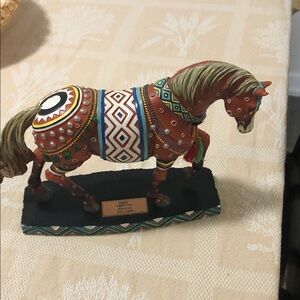 Decorative Painted Carousel Horse Figurine - Multicolor